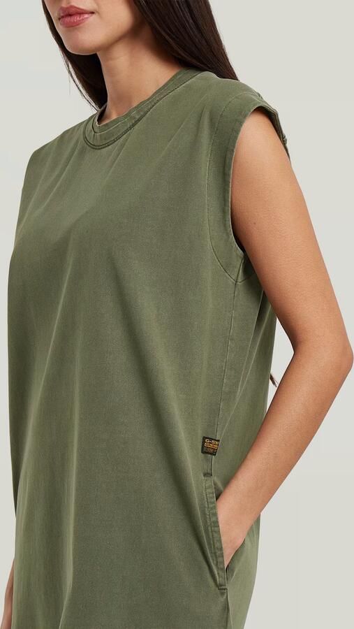 G-Star RAW Washed T-shirtjurk Groen Dames - Foto 4