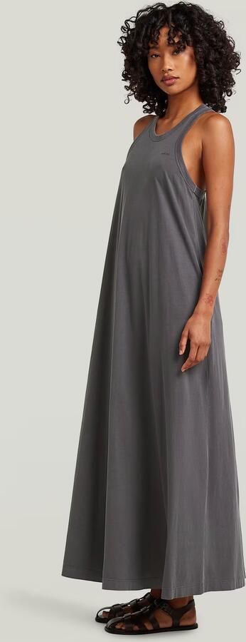 G-Star RAW Washed Tank Maxi Jurk Grijs Dames - Foto 7