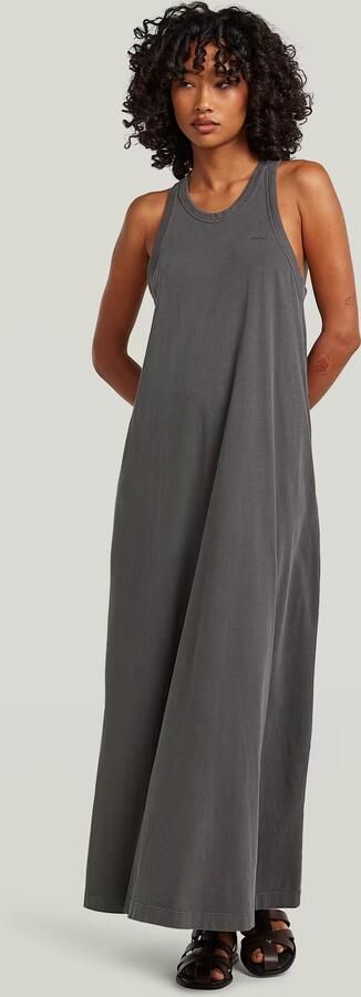 G-Star RAW Washed Tank Maxi Jurk Grijs Dames - Foto 8