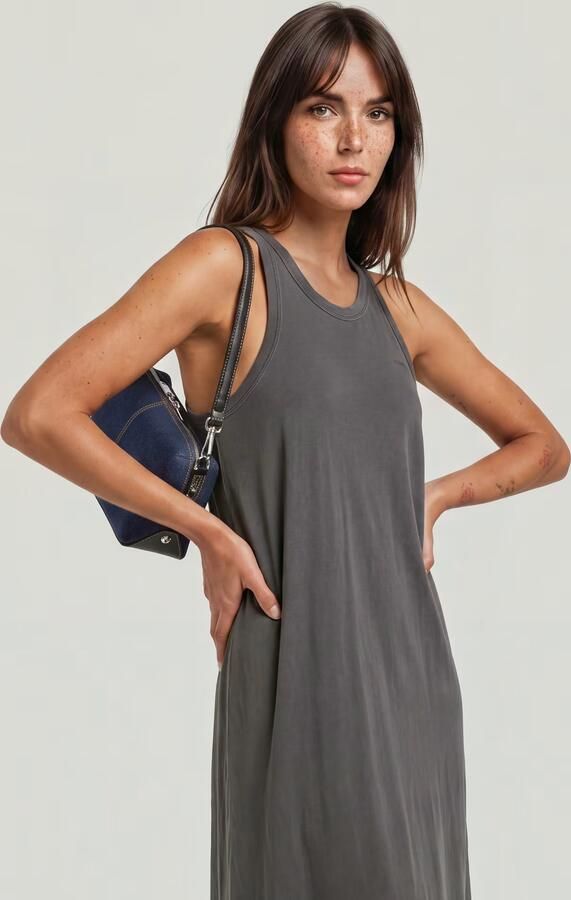 G-Star RAW Washed Tank Maxi Jurk Grijs Dames - Foto 8