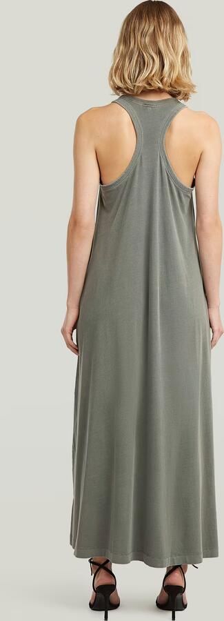 G-Star RAW Washed Tank Maxi Jurk Groen Dames - Foto 7