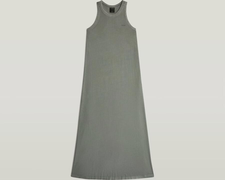 G-Star RAW Washed Tank Maxi Jurk Groen Dames - Foto 3