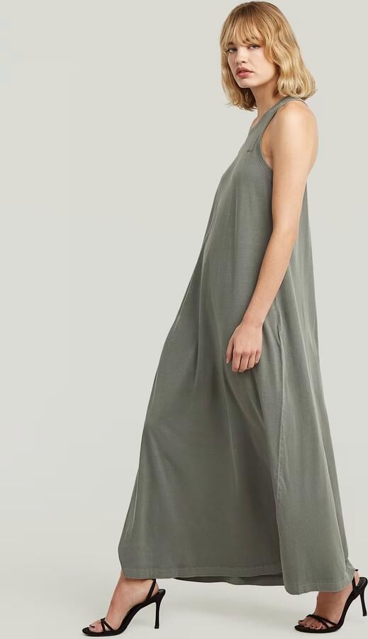 G-Star RAW Washed Tank Maxi Jurk Groen Dames - Foto 5