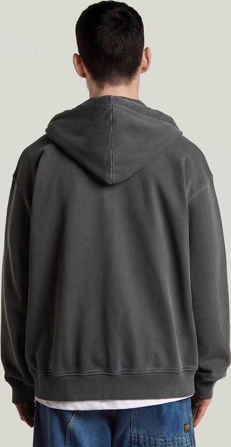 G-Star RAW Washed Zip Hoodie Zwart Heren - Foto 7
