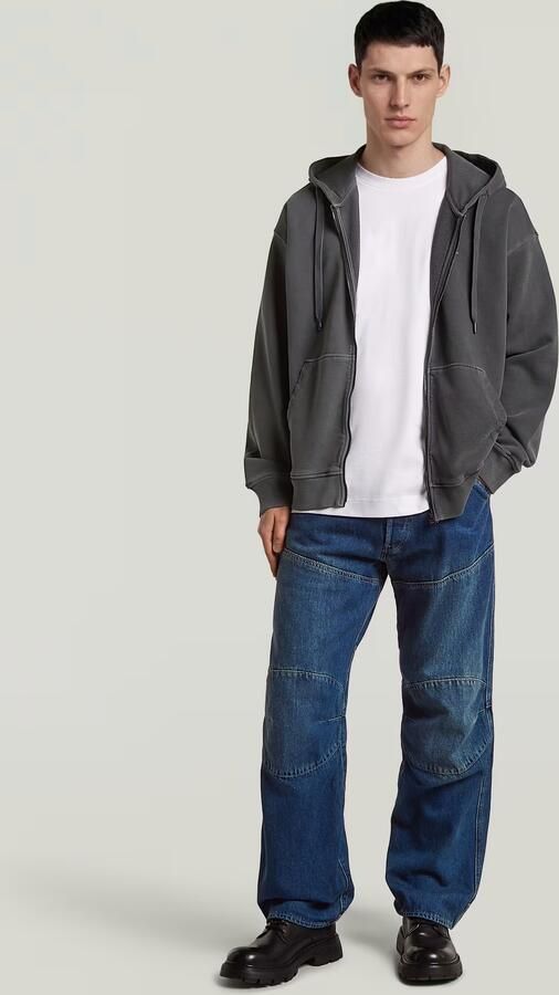 G-Star RAW Washed Zip Hoodie Zwart Heren - Foto 6