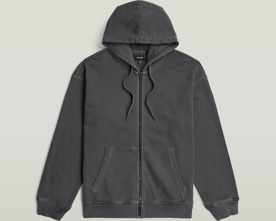 G-Star RAW Washed Zip Hoodie Zwart Heren - Foto 5
