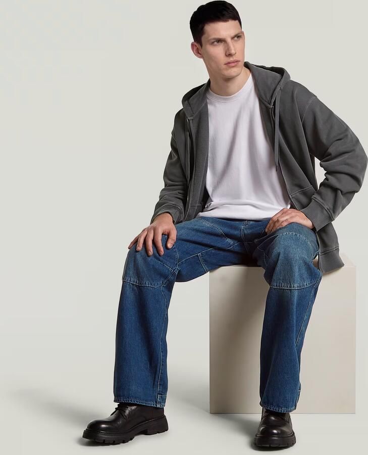G-Star RAW Washed Zip Hoodie Zwart Heren - Foto 4