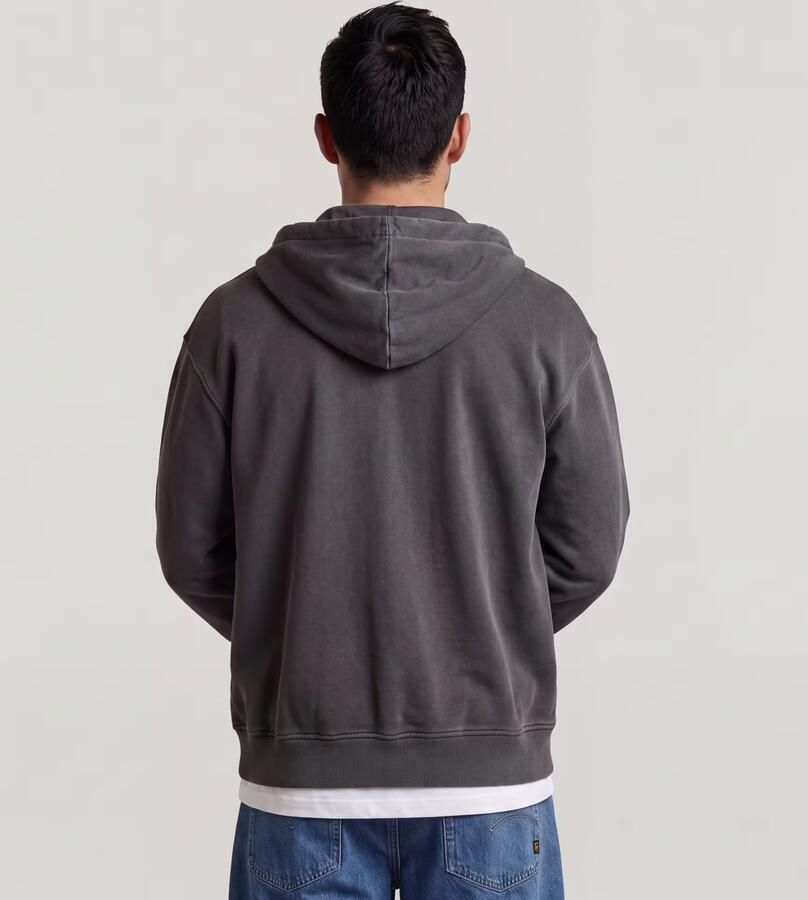 G-Star RAW Washed Zip Hoodie Zwart Heren - Foto 5
