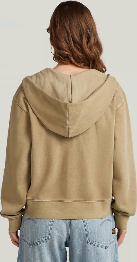 G-Star RAW Washed Zip Relaxed Hoodie Beige Dames - Foto 6