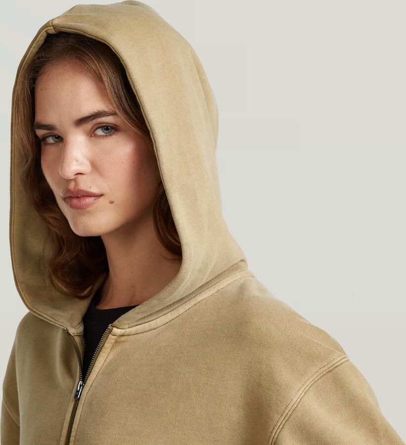 G-Star RAW Washed Zip Relaxed Hoodie Beige Dames - Foto 3
