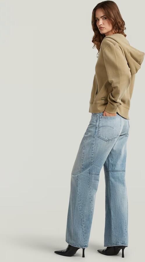 G-Star RAW Washed Zip Relaxed Hoodie Beige Dames - Foto 5