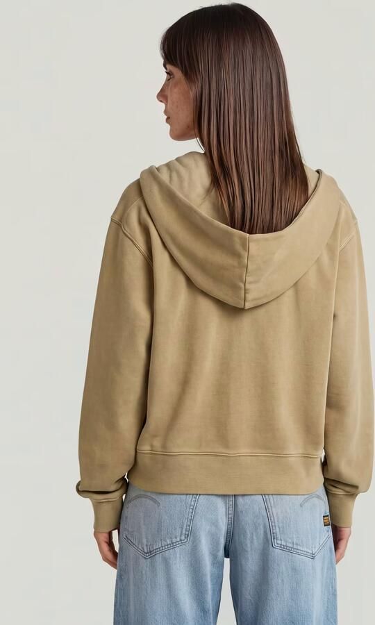 G-Star RAW Washed Zip Relaxed Hoodie Beige Dames - Foto 6