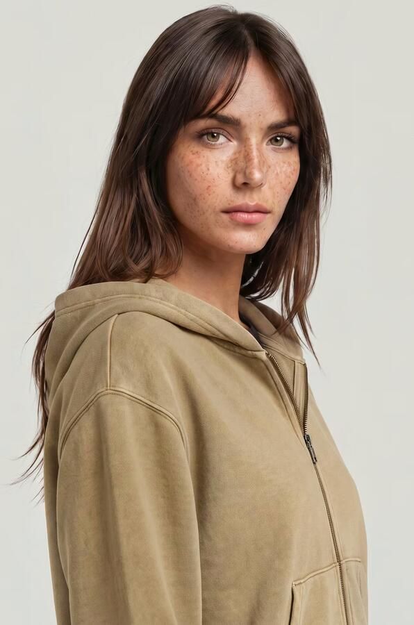 G-Star RAW Washed Zip Relaxed Hoodie Beige Dames - Foto 5