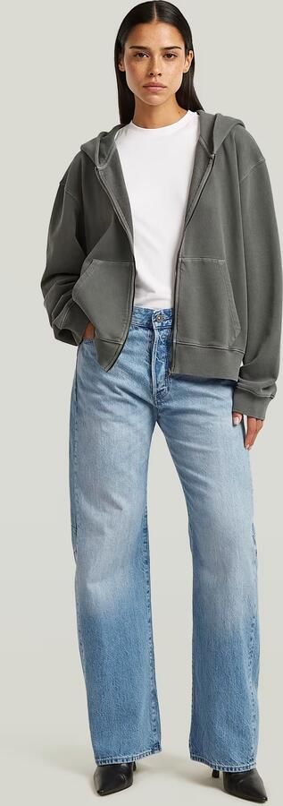 G-Star RAW Washed Zip Relaxed Hoodie Grijs Dames - Foto 7