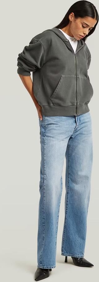 G-Star RAW Washed Zip Relaxed Hoodie Grijs Dames - Foto 6