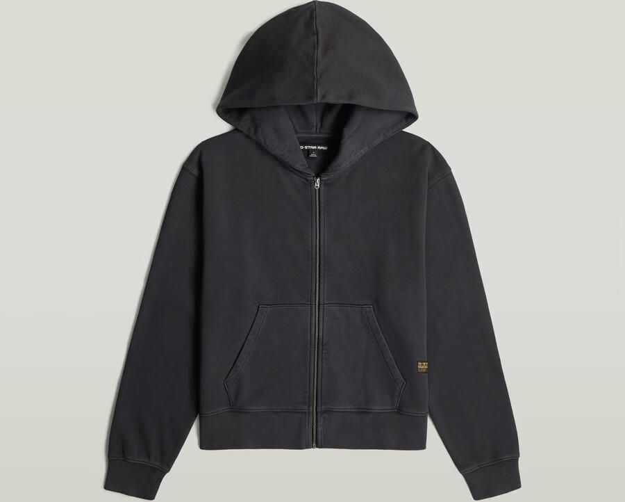 G-Star RAW Washed Zip Relaxed Hoodie Zwart Dames - Foto 4