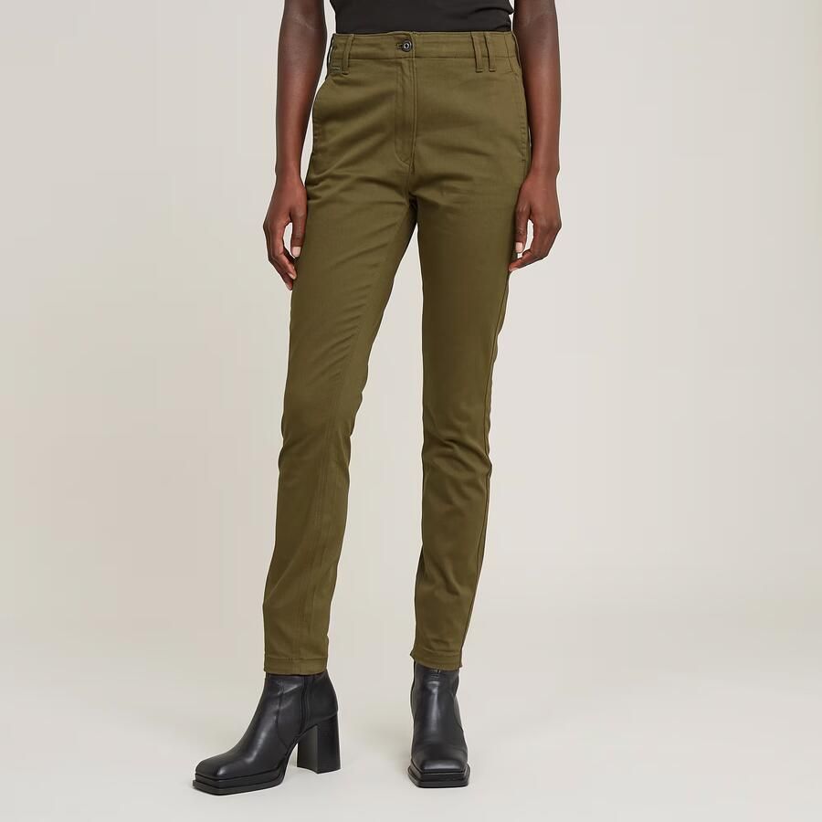 G-Star RAW Weld High Skinny Broek Groen Dames