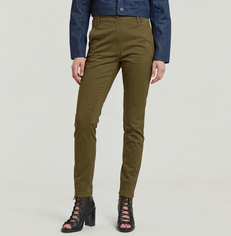 G-Star RAW Weld High Skinny Broek Groen Dames - Foto 6