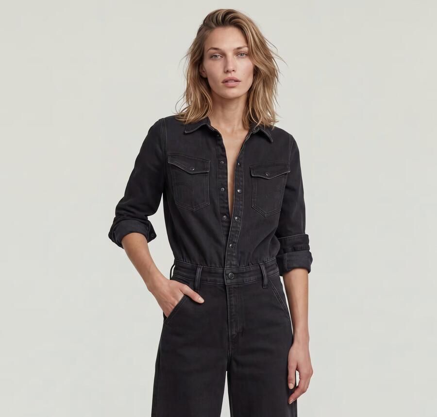 G-Star RAW Western Wide Leg Jumpsuit Anders Dames - Foto 4