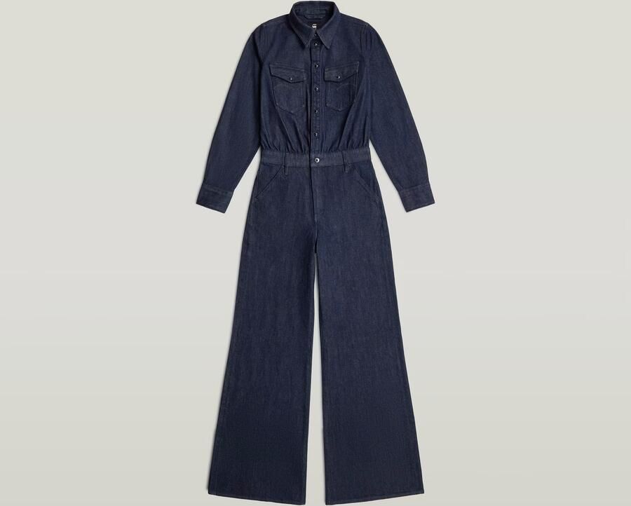 G-Star RAW Western Wide Leg Jumpsuit Donkerblauw Dames - Foto 3