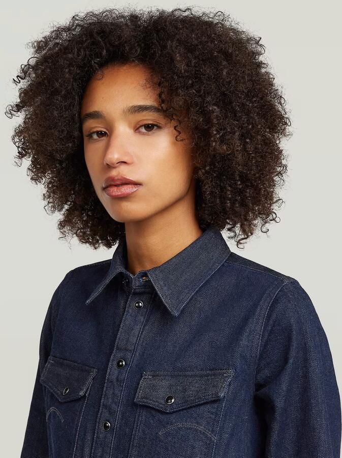 G-Star RAW Western Wide Leg Jumpsuit Donkerblauw Dames - Foto 4