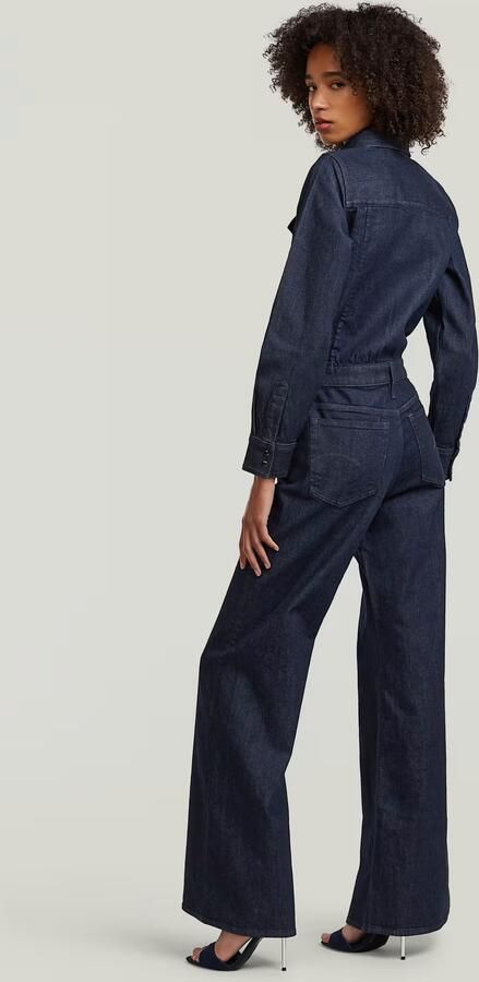 G-Star RAW Western Wide Leg Jumpsuit Donkerblauw Dames - Foto 5