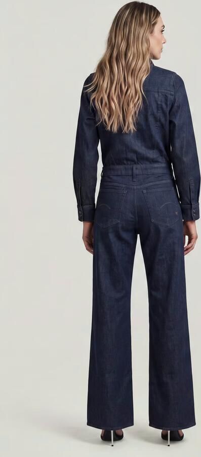 G-Star RAW Western Wide Leg Jumpsuit Donkerblauw Dames - Foto 6