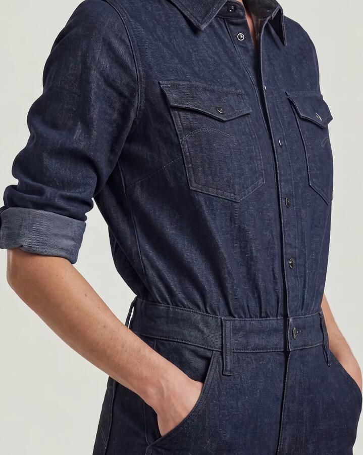 G-Star RAW Western Wide Leg Jumpsuit Donkerblauw Dames - Foto 3