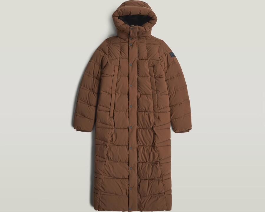 G-Star RAW Whistler Long Puffer Bruin Dames