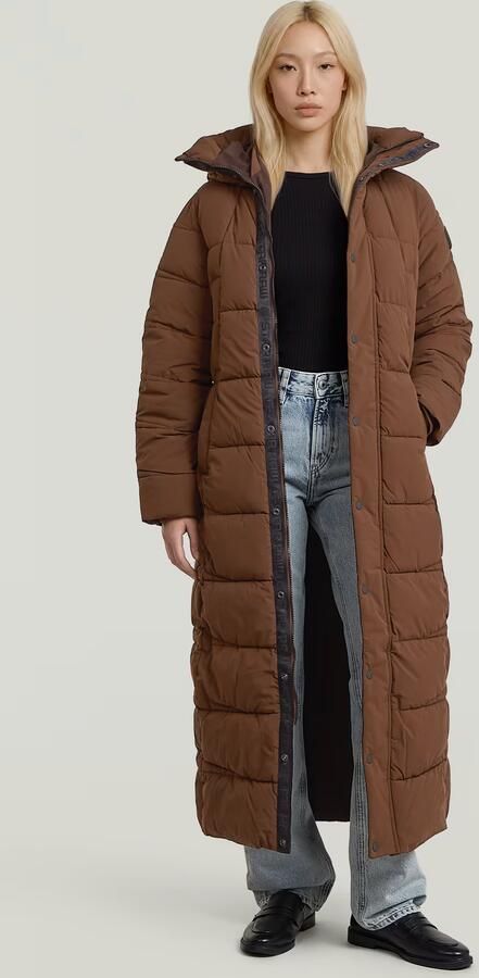 G-Star RAW Whistler Long Puffer Bruin Dames - Foto 7