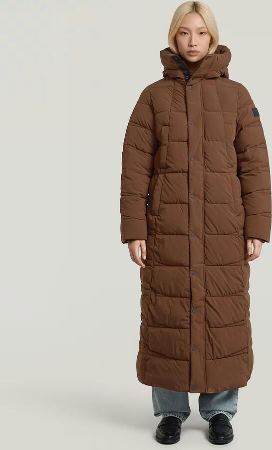 G-Star RAW Whistler Long Puffer Bruin Dames - Foto 4