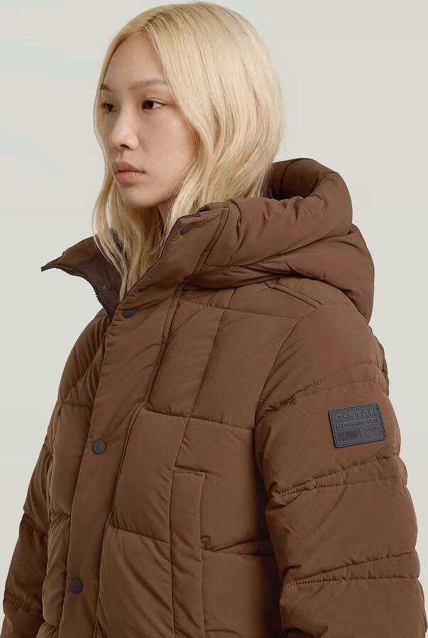 G-Star RAW Whistler Long Puffer Bruin Dames - Foto 3