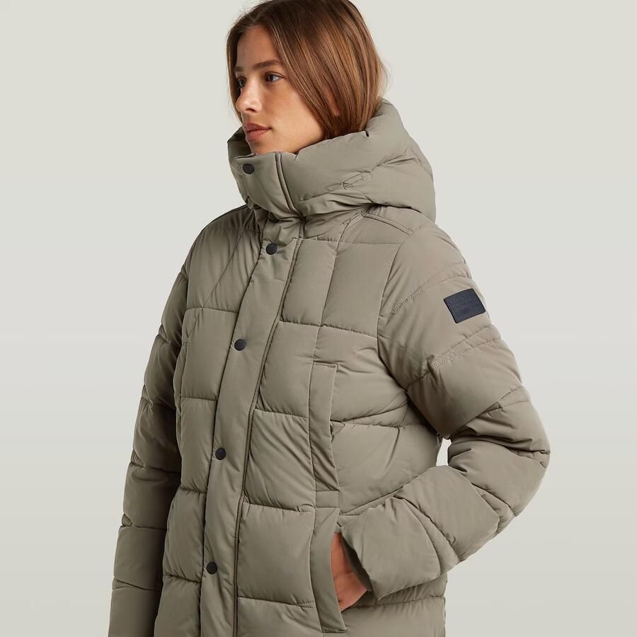 G-Star Raw Gewatteerde lange jas met knoopsluiting en steekzakken model 'Whistler' - Foto 2