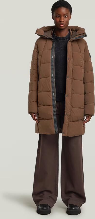 G-Star RAW Whistler Mid Puffer Bruin Dames - Foto 5