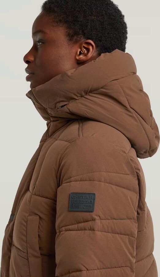 G-Star RAW Whistler Mid Puffer Bruin Dames - Foto 4