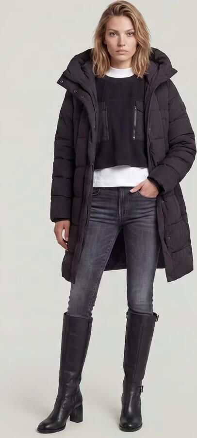 G-Star Raw Gewatteerde lange jas met steekzakken model 'Whistler' - Foto 6