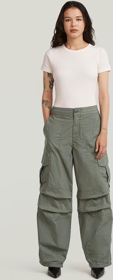 G-Star RAW Wide Leg Cargobroek Groen Dames - Foto 7