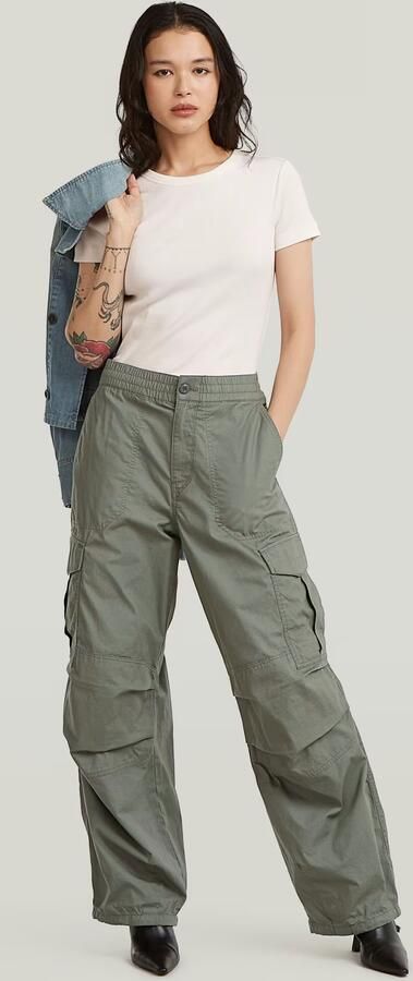 G-Star RAW Wide Leg Cargobroek Groen Dames - Foto 6
