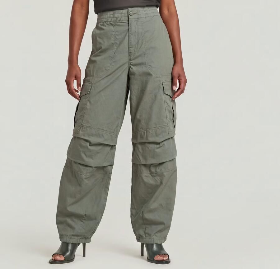 G-Star RAW Wide Leg Cargobroek Groen Dames - Foto 3