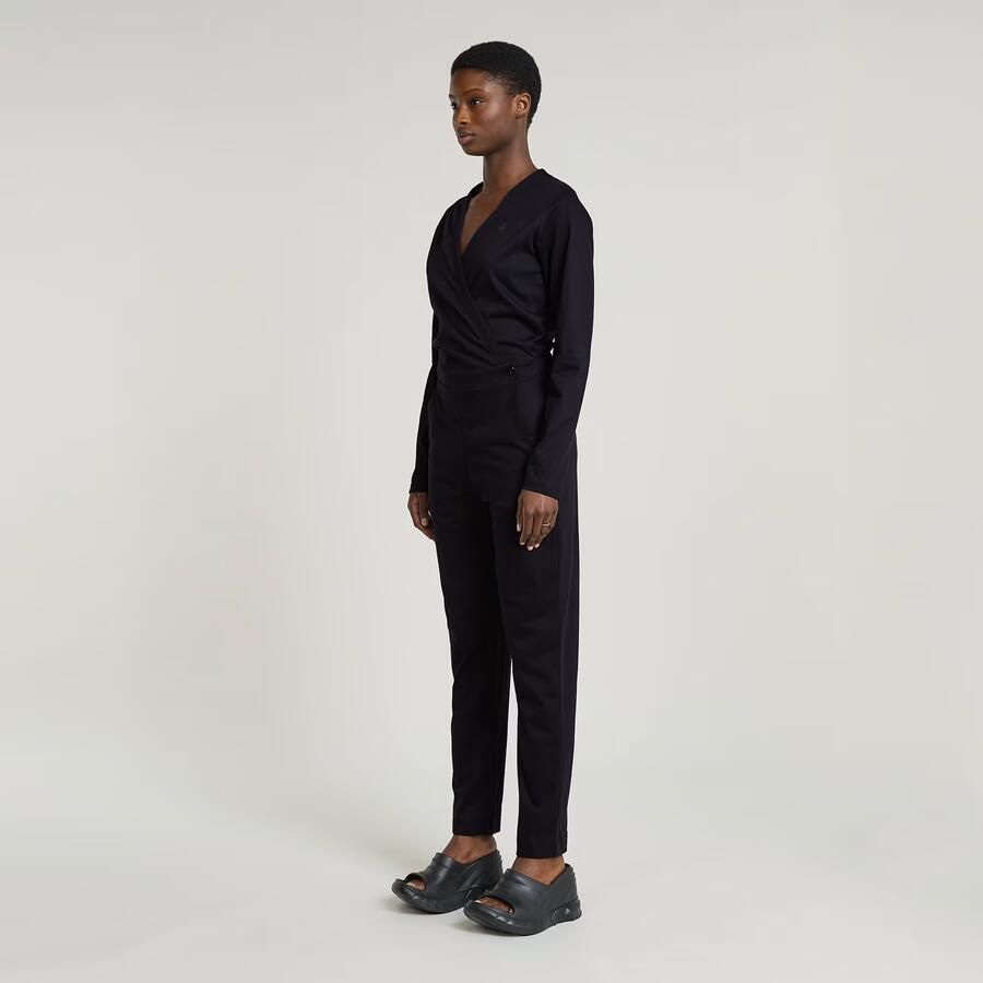 G-Star RAW Wide Leg Jumpsuit Zwart Dames
