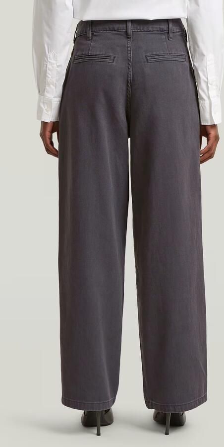 G-Star RAW Wide Pleated Pant Grijs Dames - Foto 5