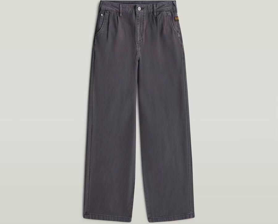 G-Star RAW Wide Pleated Pant Grijs Dames - Foto 4