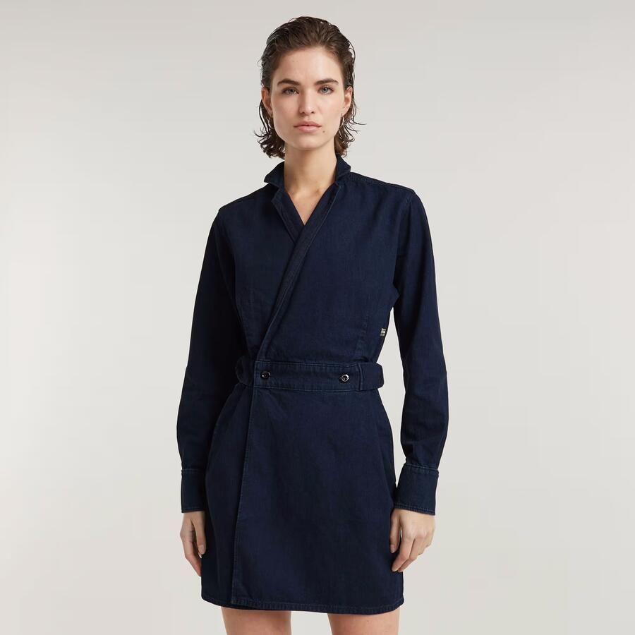G-Star RAW Wikkeljurk Wrap Dress met verstelbare taille - Foto 7