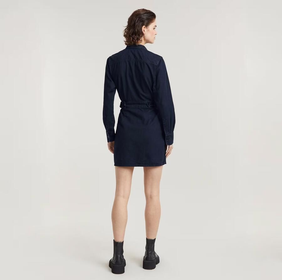 G-Star RAW Wikkeljurk Wrap Dress met verstelbare taille - Foto 4