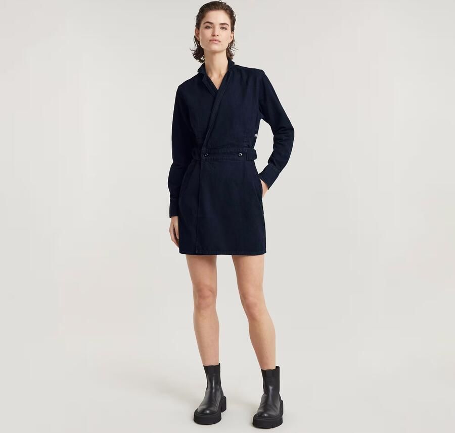 G-Star RAW Wikkeljurk Wrap Dress met verstelbare taille - Foto 5