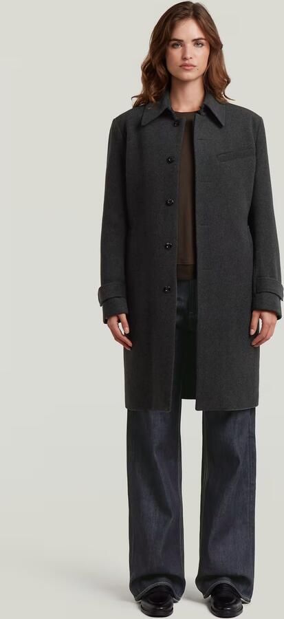 G-Star RAW Wool Car Coat Grijs Dames