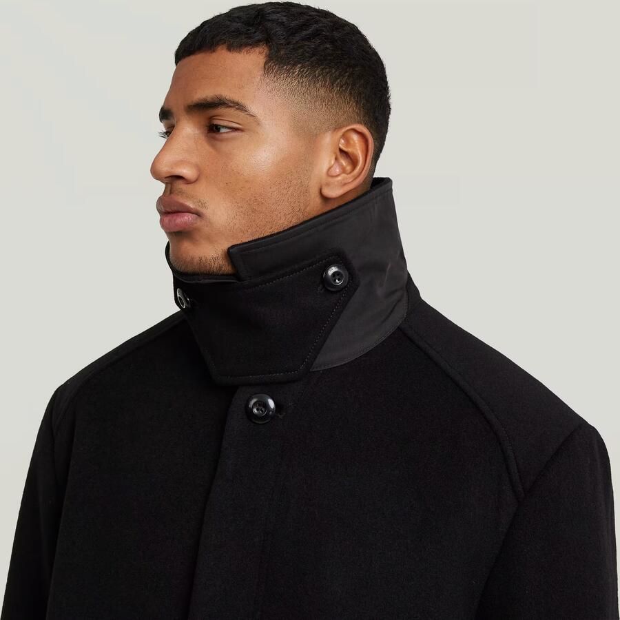 G-Star RAW Wool Car Coat Zwart Heren - Foto 2
