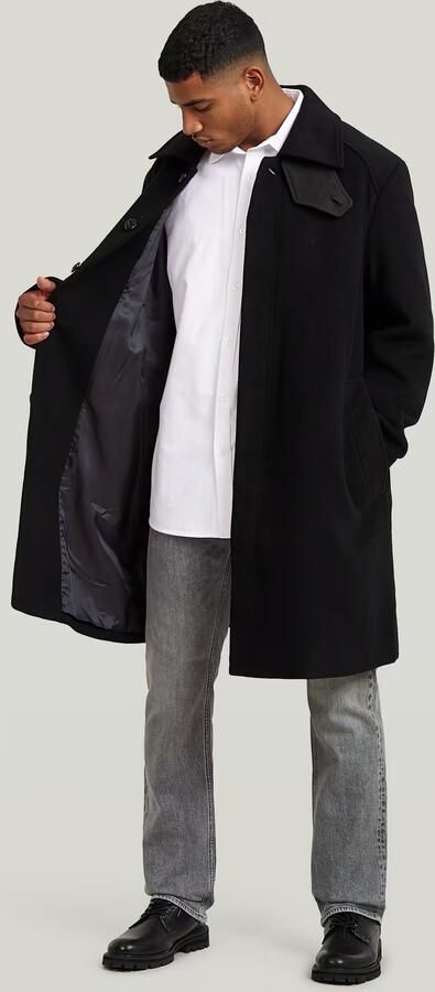 G-Star RAW Wool Car Coat Zwart Heren - Foto 6
