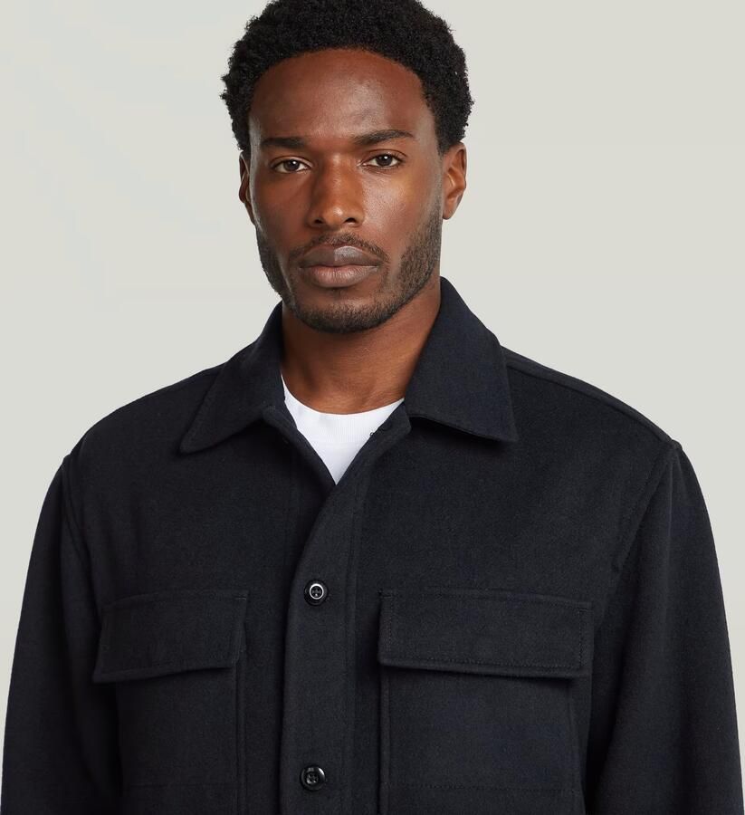 G-Star RAW Wool Chore Jacket Donkerblauw Heren - Foto 3