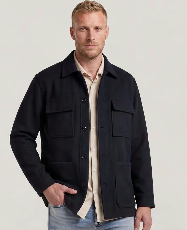 G-Star RAW Wool Chore Jacket Donkerblauw Heren - Foto 5